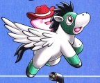 Densetsu no Starfy 3 artwork of Starly riding the upgraded Pakara